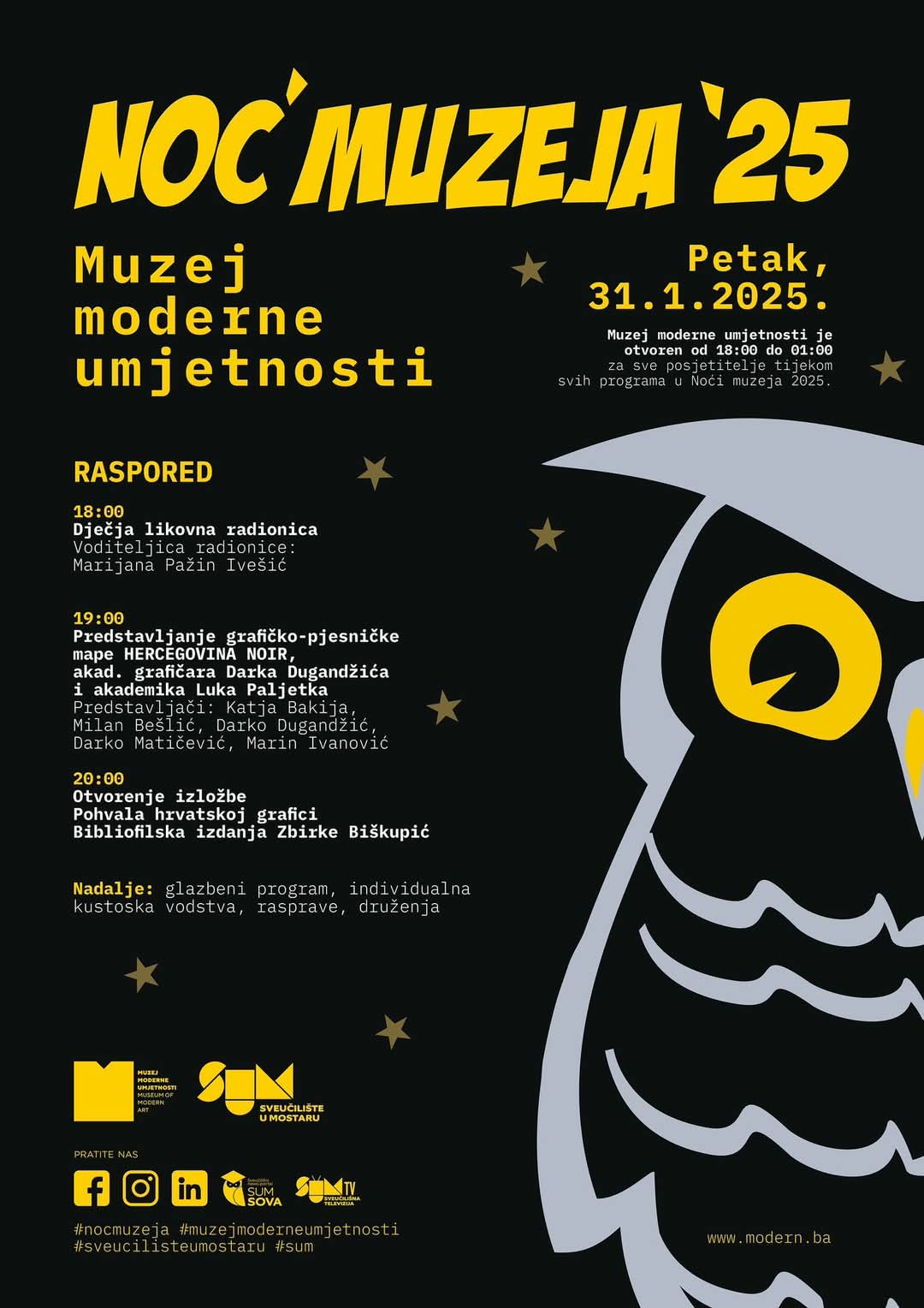 “Noć muzeja” u Muzeju moderne umjetnosti Sveučilišta u Mostaru